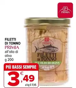 Iperal Filetti di tonno PRIMIA offerta