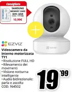 MediaWorld EZVIZ Videocamera da interno motorizzata TY1 offerta