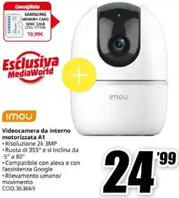 MediaWorld IMOU Videocamera da interno motorizzata A1 offerta