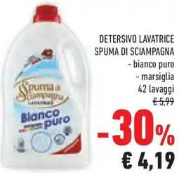 Conad Superstore Detersivo lavatrice spuma di sciampagna offerta