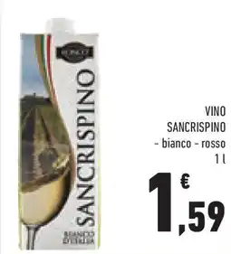 Conad Superstore VINO SANCRISPINO - bianco - rosso offerta