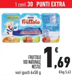 Conad Superstore Fruttolo 100 naturale nestlè offerta