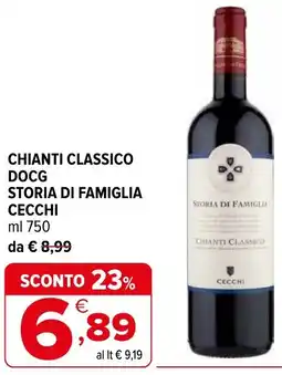 Iperal Chianti classico docg storia di famiglia cecchi offerta