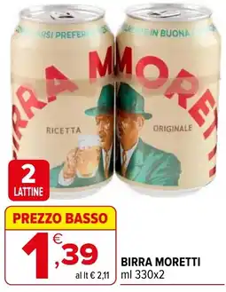 Iperal Birra moretti offerta