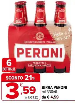 Iperal Birra peroni offerta