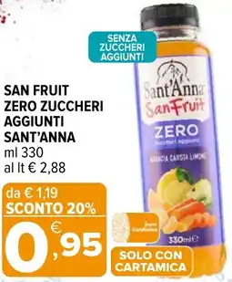 Iperal San fruit zero zuccheri aggiunti sant'anna offerta