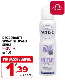 Iperal Deodorante spray delicato sense primia offerta