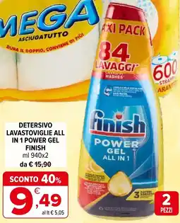 Iperal Detersivo lavastoviglie all in 1 power gel finish offerta
