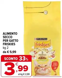 Iperal Alimento secco per gatto friskies offerta
