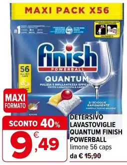 Iperal Detersivo lavastoviglie quantum finish powerball offerta