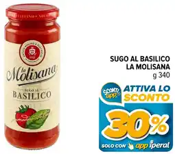 Iperal Sugo al basilico la molisana offerta