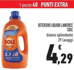 Conad Superstore Detersivo liquido lavatrice sole offerta