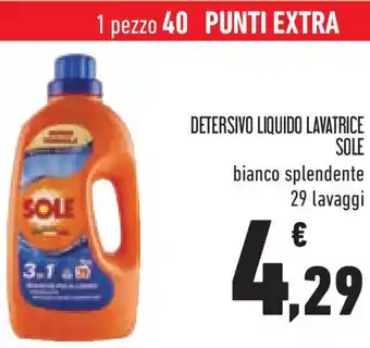 Conad Superstore Detersivo liquido lavatrice sole offerta