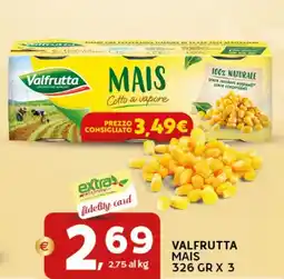 Extra Supermercati Valfrutta mais offerta