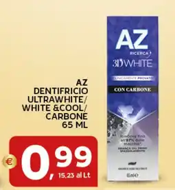 Extra Supermercati Az dentifricio ultrawhite/ white &cool/ carbone offerta