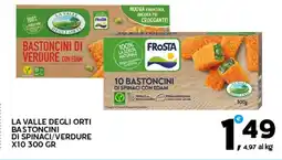 Extra Supermercati La valle degli orti bastoncini di spinaci/verdure offerta