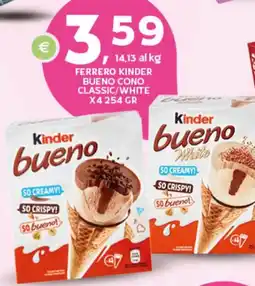 Extra Supermercati Ferrero kinder bueno cono classic/white offerta