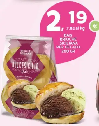 Extra Supermercati Dais brioche siciliana per gelato offerta