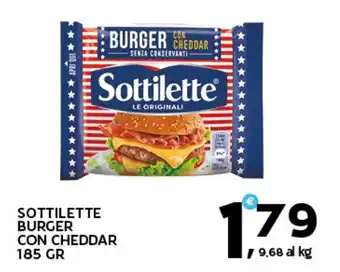 Extra Supermercati Sottilette burger con cheddar offerta