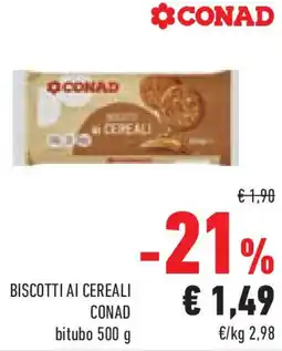 Conad Superstore Biscotti ai cereali CONAD offerta