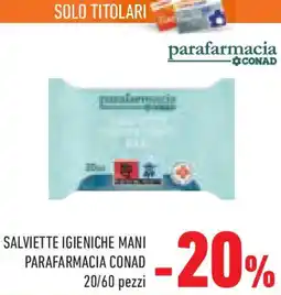 Conad Superstore Salviette igieniche mani parafarmacia conad offerta
