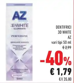 Conad Superstore Dentifrici 3d white AZ offerta