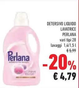 Conad Superstore Detersivo liquido lavatrice PERLANA offerta