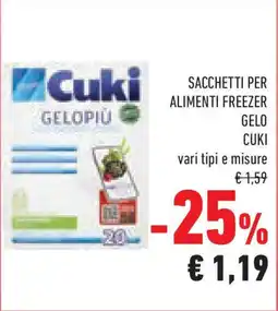 Conad Superstore Sacchetti per alimenti freezer gelo CUKI offerta