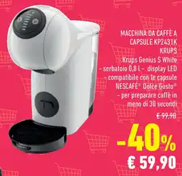 Conad Superstore MACCHINA DA CAFFÈ A CAPSULE KP2431K KRUPS offerta