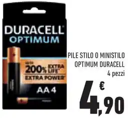 Conad Superstore Pile stilo o ministilo optimum DURACELL offerta