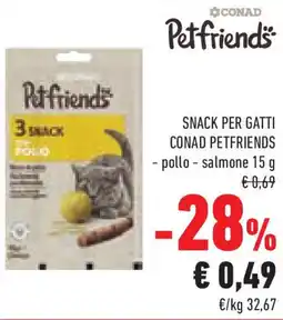 Conad Superstore Snack per gatti CONAD PETFRIENDS offerta