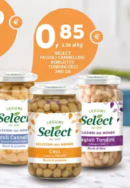 Extra Supermercati Select fagioli cannellini/ borlotti/ tondini/ceci offerta
