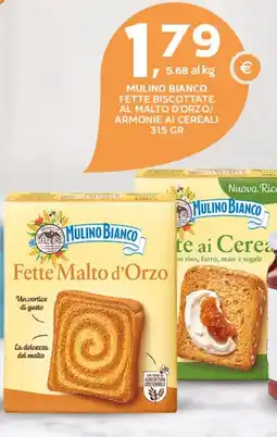 Extra Supermercati Mulino bianco fette biscottate al malto d'orzo/ armonie ai cereali offerta
