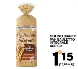 Extra Supermercati Mulino bianco pan bauletto integrale offerta