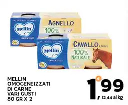 Extra Supermercati Mellin omogeneizzati di carne vari gusti offerta
