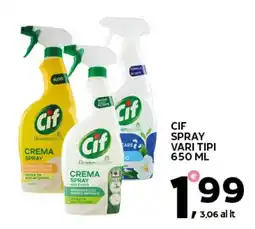 Extra Supermercati Cif spray vari tipi offerta