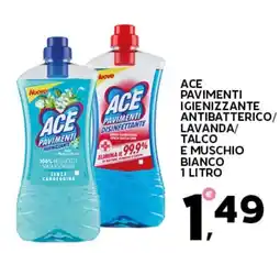 Extra Supermercati Ace pavimenti igienizzante antibatterico/ lavanda/ talco e muschio bianco offerta