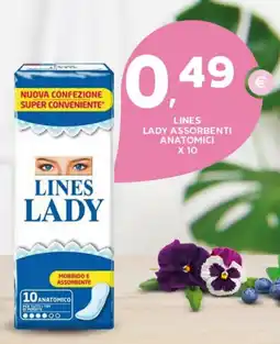 Extra Supermercati Lines lady assorbenti anatomici offerta