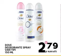 Extra Supermercati Dove deodorante spray vari tipi offerta
