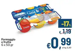 Qui Discount Formaggio e frutta offerta