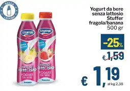 Qui Discount Yogurt da bere senza lattosio Stuffer fragola/banana offerta