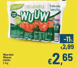 Qui Discount Wurstel Wuuw misto offerta