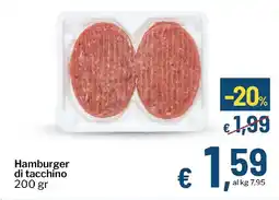 Qui Discount Hamburger di tacchino offerta
