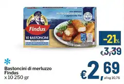 Qui Discount Bastoncini di merluzzo Findus offerta