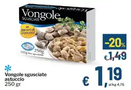 Qui Discount Vongole sgusciate astuccio offerta