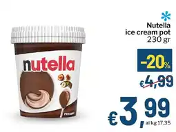 Qui Discount Nutella ice cream pot offerta