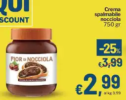 Qui Discount Crema spalmabile nocciola offerta