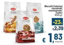 Qui Discount Biscotti Cabrioni ciocofroll/ montagnole/ rustici offerta