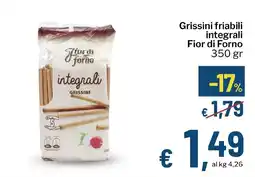 Qui Discount Grissini friabili integrali Fior di Forno offerta