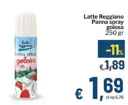 Qui Discount Latte Reggiano Panna spray golosa offerta